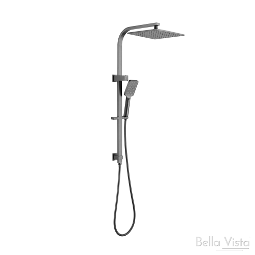 TAPWARE - Chaser Double Shower on Rail - Gun Metal Grey