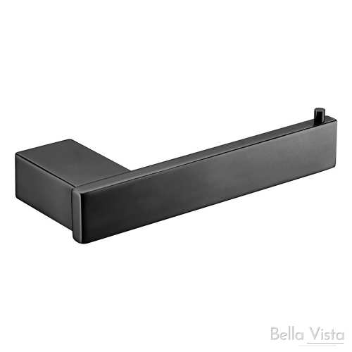 ACCESSORIES - Chunky Square Toilet Roll Holder - Black