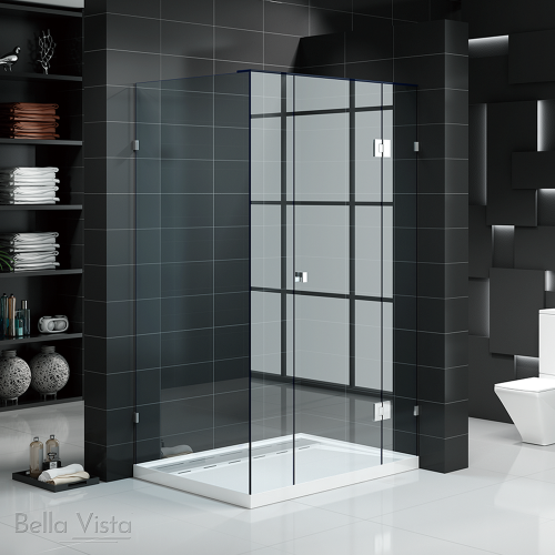SHOWERS - Custom Frameless Shower Screens Chrome