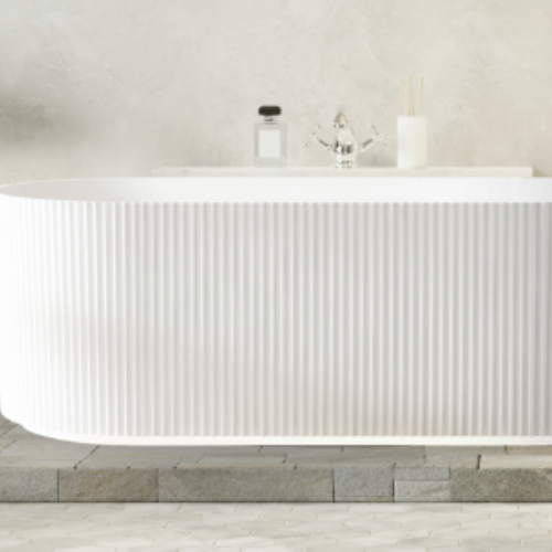 BATHS - GEORGIE Fluted Freestanding Bath - White