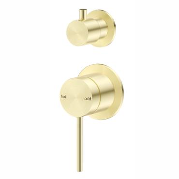 Mica Shower Mixer w/ Diverter - French Gold