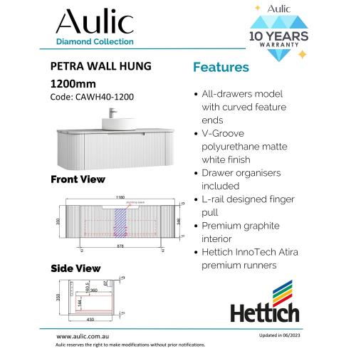 VANITIES - Petra Wall Hung Vanity