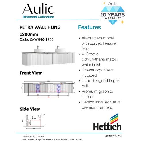 VANITIES - Petra Wall Hung Vanity