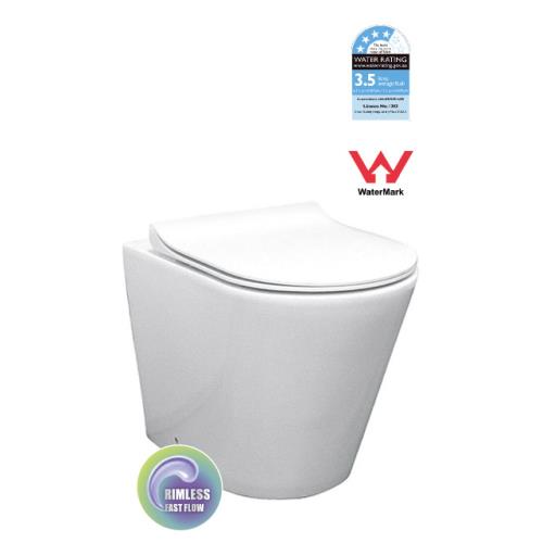 TOILETS - Elegant Floor Pan and R&T In-wall Cistern