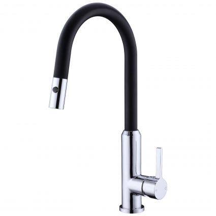 TAPWARE - Pearl Black/Chrome Pull out Kitchen Mixer