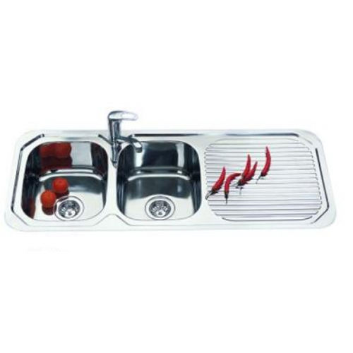 SINKS AND TROUGHS - 1180 Double Bowl Kitchen Sink