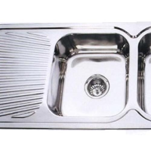 SINKS AND TROUGHS - 1380 Double Bowl Double Drain Kitchen Sink