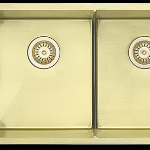 SINKS AND TROUGHS - French Gold Double Bowl Sink SINKS AND TROUGHS - French Gold Double Bowl Sink
