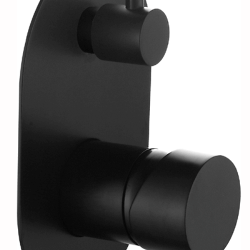 TAPWARE - Ideal Wall Mixer with Diverter - Black