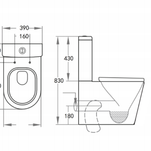 TOILETS - Avery Wall Faced Toilet Suite TOILETS - Avery Wall Faced Toilet Suite