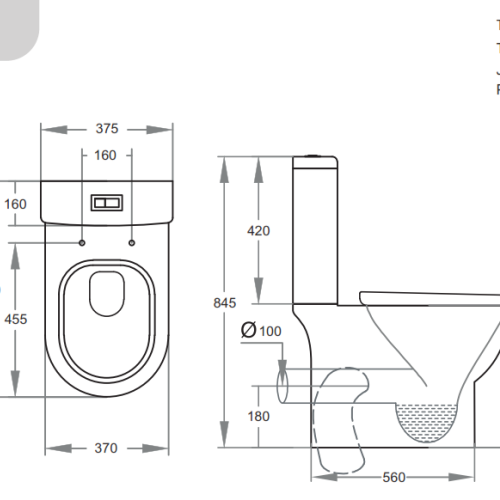 TOILETS - Theo Wall Faced Toilet Suite TOILETS - Theo Wall Faced Toilet Suite
