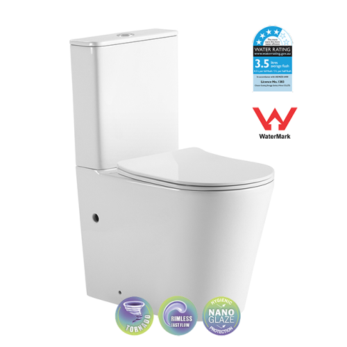 TOILETS - Vera Rimless Tornado Toilet Suite TOILETS - Vera Rimless Tornado Toilet Suite