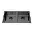 Atlas Double Square Under Mount Sink - Gun Metal