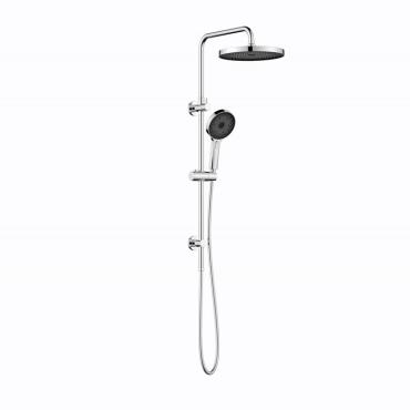 Gabe Double Shower on Rail - Chrome