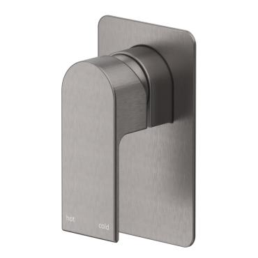 Beki Wall Mixer - Square Plate - Gun Metal Grey