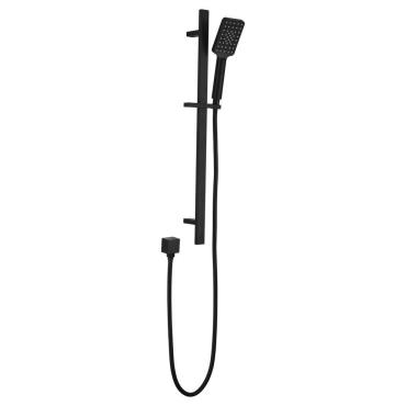 Cresta Single Shower Rail - Black