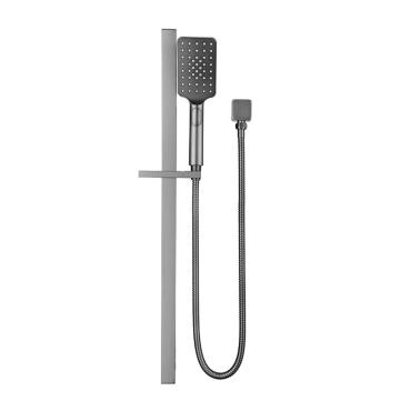 Cresta Single Shower Rail - Gun Metal Grey