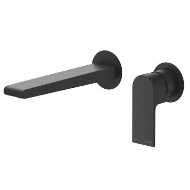 Eleniko Wall-Spout Combo 2 Plate - Black