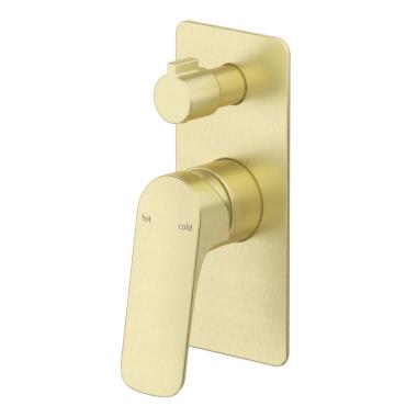 Kaza Shower Mixer Diverter - 1P - French Gold