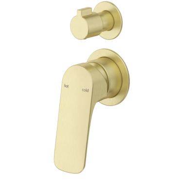 Kaza Shower Mixer Diverter - 2P - French Gold