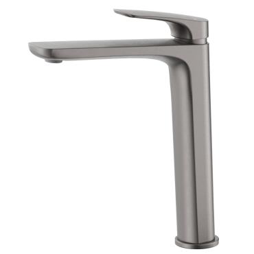 Kaza Tall Basin Mixer - Gun Metal Grey