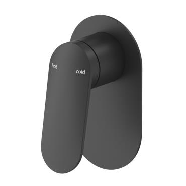 Lantra Shower Mixer - Oval Plate - Black