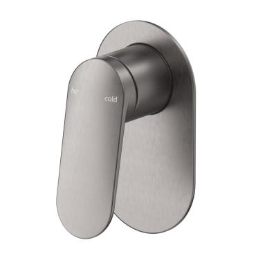 Lantra Shower Mixer - Oval Plate - Gun Metal Grey