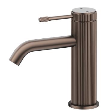 Mica Fluted Basin Mixer - Dusk Bronze