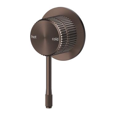 Mica Fluted Shower Mixer - Dusk Bronze