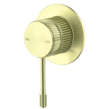 Mica Fluted Shower Mixer - French Gold