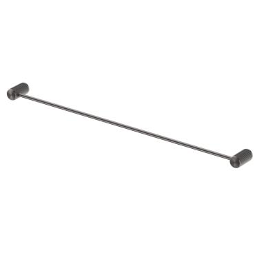Mica Fluted Single Towel Rail - Gun Metal Grey