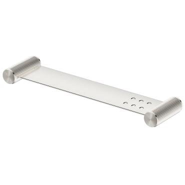 Mica Fluted Stainless Shelf - 400mm - Brushed Nickel