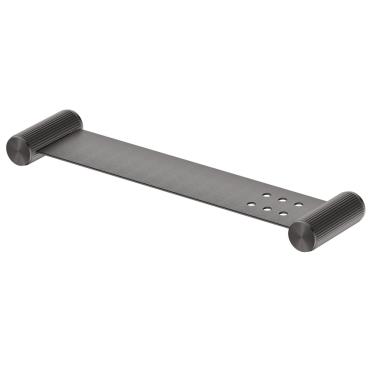 Mica Fluted Stainless Shelf - 400mm - Gun Metal Grey