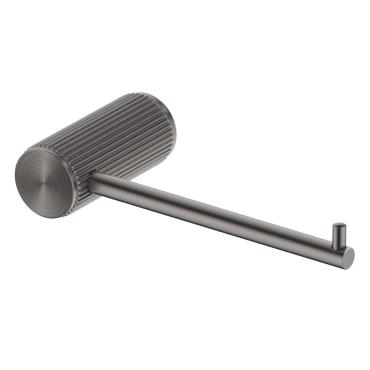 Mica Fluted Toilet Paper Holder - Gun Metal Grey