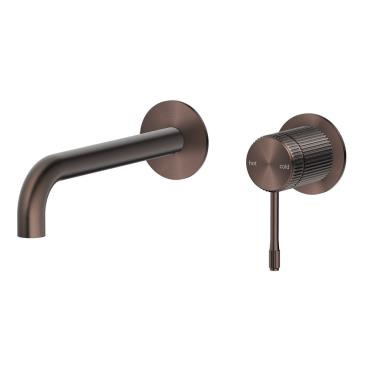Mica Fluted Wall-Spout Combo - Dusk Bronze