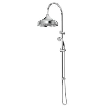Mica Heritage Dual Shower Rail - Chrome