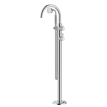Mica Heritage Freestanding Bath Mixer with Hand Shower - Chrome