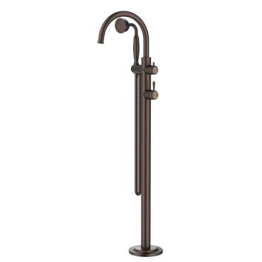 Mica Heritage Freestanding Bath Mixer with Hand Shower - Dusk Bronze
