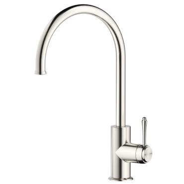 Mica Heritage Gooseneck Sink Mixer - Brushed Nickel