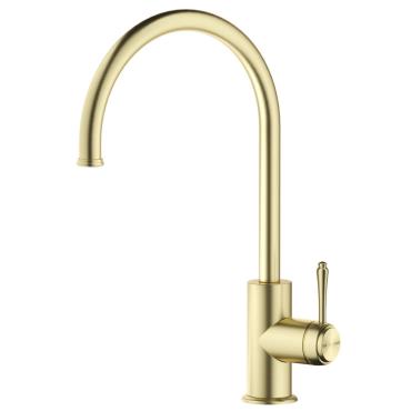 Mica Heritage Gooseneck Sink Mixer - French Gold