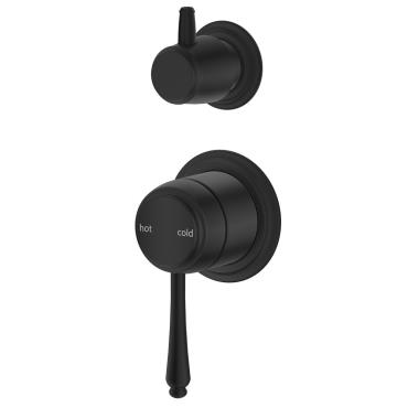 Mica Heritage Shower Mixer Diverter - Black