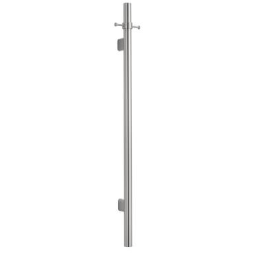 Mica Vertical Heated Towel Rail - Brushed Nickel
