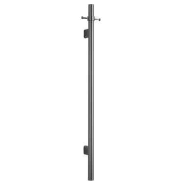 Mica Vertical Heated Towel Rail - Gun Metal Grey