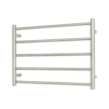 5 Bar Heated Towel Ladder - Round - 240 Volt - Brushed Satin