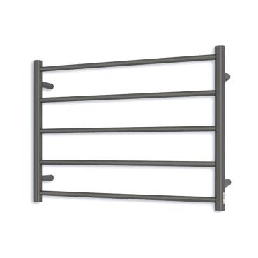 5 Bar Heated Towel Ladder - Round - 240 Volt - Gun Metal Grey