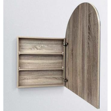 Arched Shaving Cabinet Range - Prime Oak