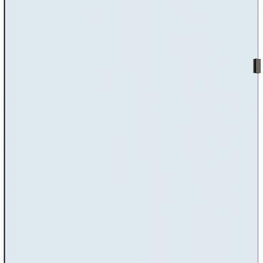 Frameless Glass Fixed Panel Shower Screen - Black