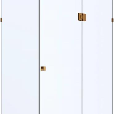 Frameless Shower Screens Front & Return - Dusk Bronze