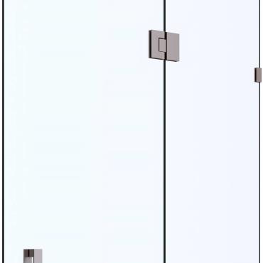 Frameless Shower Screens Front Only - Gun Metal Grey