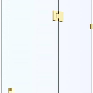 Frameless Shower Screens Front Only - French Gold